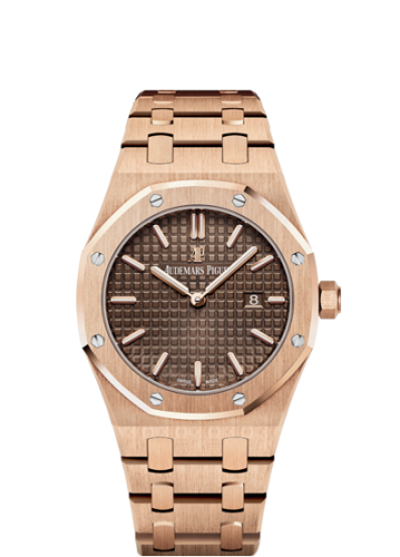Audemars Piguet Royal Oak 67650 Quartz Pink Gold / Brown 67650OR.OO.1261OR.01