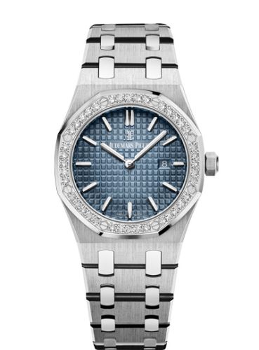 Audemars Piguet Royal Oak 67651 Quartz Titanium / Platinum / Blue / Bracelet 67651IP.ZZ.1261IP.01
