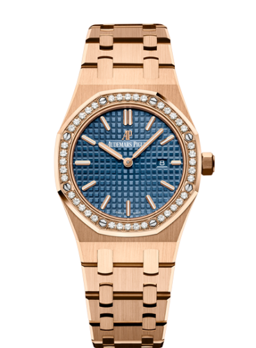 Audemars Piguet Royal Oak 67651 Quartz Pink Gold / Blue / Bracelet 67651OR.ZZ.1261OR.02