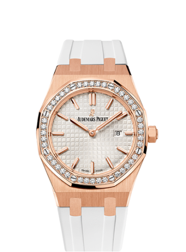 Audemars Piguet Royal Oak 67651 Quartz Pink Gold / Silver / Rubber 67651OR.ZZ.D010CA.01