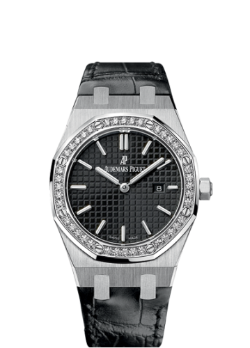 Audemars Piguet Royal Oak 67651 Quartz Stainless Steel / Black / Strap 67651ST.ZZ.D002CR.01