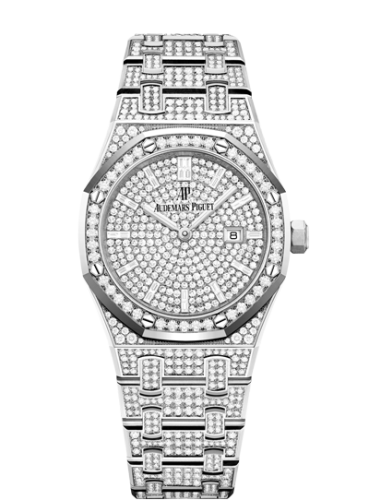 Audemars Piguet Royal Oak 33 Quartz White Gold / Diamond / Silver / Bracelet 67652BC.ZZ.1265BC.01