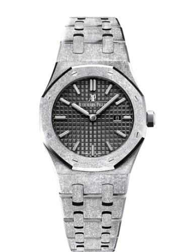 Audemars Piguet Royal Oak 67653 Quartz Frosted White Gold / Black / Bracelet 67653BC.GG.1263BC.02