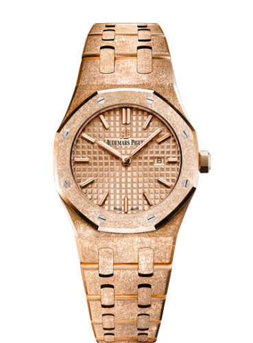 Audemars Piguet Royal Oak 67653 Quartz Frosted Pink Gold / Pink / Bracelet 67653OR.GG.1263OR.02