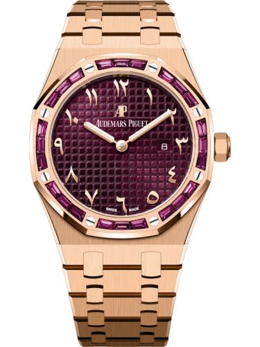 Audemars Piguet Royal Oak 67656 Quartz Pink Gold - Garnets / Purple - Eastern Arabic 67656OR.GR.1261OR.01
