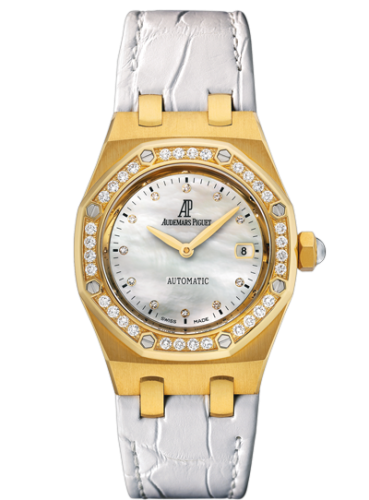 Audemars Piguet Royal Oak Selfwinding 77321 Yellow Gold / Diamond / MOP / Alligator 77321BA.ZZ.D012CR.01