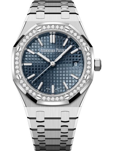 Audemars Piguet Royal Oak Selfwinding 34 Stainless Steel - Diamond / Blue / Bracelet / 50th Anniversary 77451ST.ZZ.1361ST.02