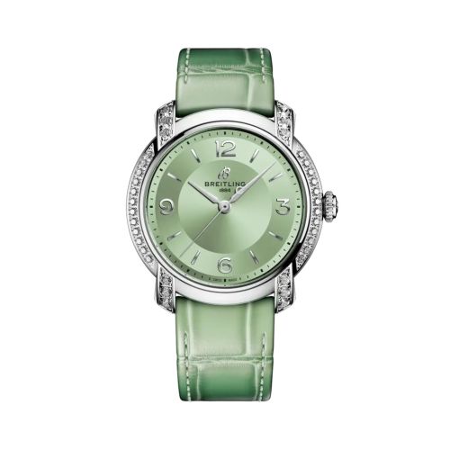 Breitling Lady Premier 36 Automatic Stainless Steel - Diamond / Sage A10310671L1P1