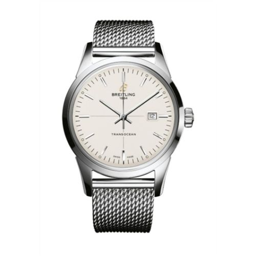 Breitling Transocean Date Stainless Steel / Silver / Bracelet A1036012/G721/154A