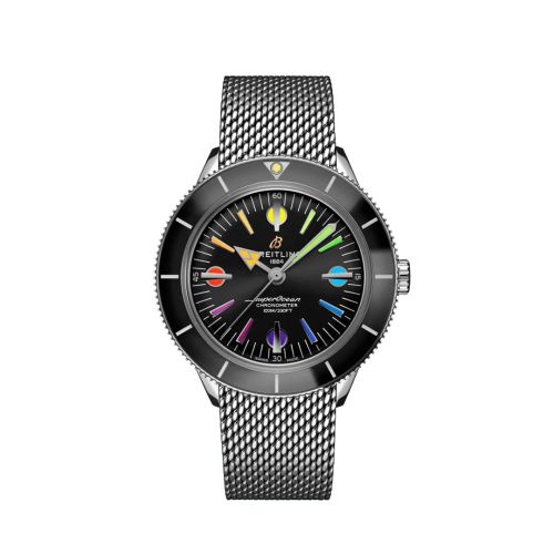 Breitling Superocean Heritage '57 Stainless Steel / Rainbow Boutique Limited Edition / Mesh A103701A1B1A1