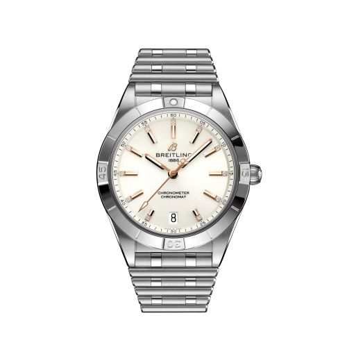 Breitling Chronomat Automatic 36 Stainless Steel / White - Diamond / Rouleaux A10380101A2A1