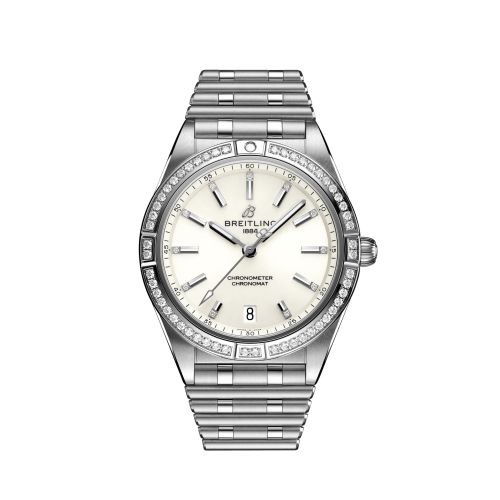 Breitling Chronomat Automatic 36 Stainless Steel - Diamond / White / Rouleaux A10380591A1A1