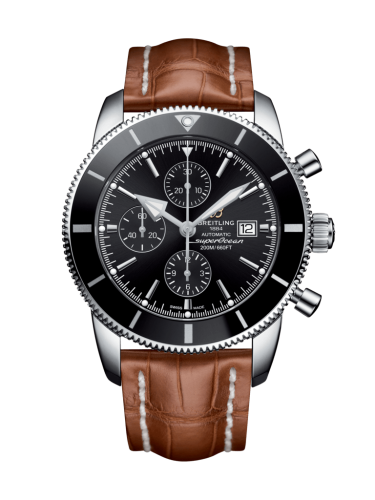 Breitling Superocean Heritage II 46 Chronograph Stainless Steel / Black / Black / Croco / Pin A1331212/BF78/754P/A20BA.1