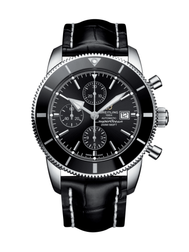 Breitling Superocean Heritage II 46 Chronograph Stainless Steel / Black / Black / Croco / Folding A1331212/BF78/761P/A20D.1