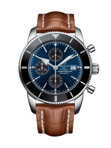 Breitling Superocean Heritage II 46 Chronograph Stainless Steel / Black / Blue / Croco / Folding A1331212/C968/755P/A20D.1