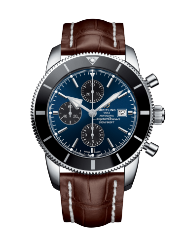 Breitling Superocean Heritage II 46 Chronograph Stainless Steel / Black / Blue / Croco / Pin A1331212/C968/756P/A20BA.1
