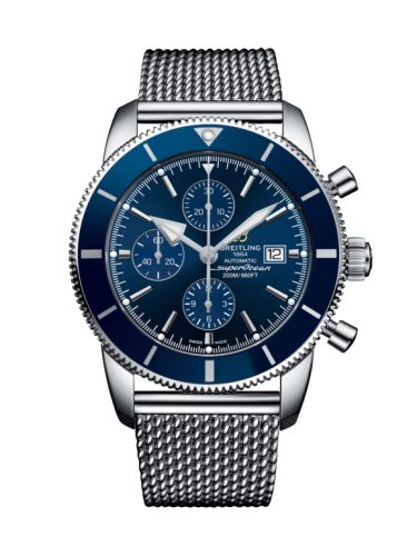 Breitling Superocean Heritage II 46 Chronograph Stainless Steel / Blue / Blue / Milanese A13312161C1A1