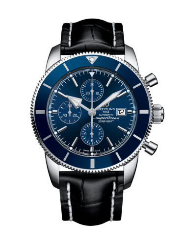 Breitling Superocean Heritage II 46 Chronograph Stainless Steel / Blue / Blue / Croco / Pin A1331216/C963/760P/A20BA.1