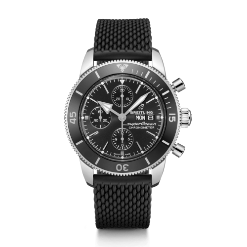 Breitling Superocean Heritage II Chronograph 44 Stainless Steel / Black / Rubber / Folding A13313121B1S1