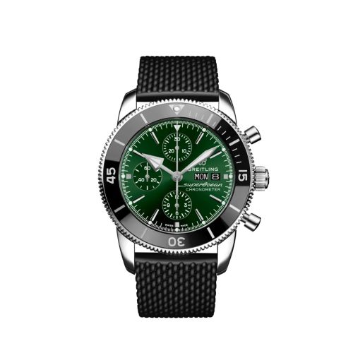 Breitling Superocean Heritage II Chronograph 44 Stainless Steel / Green / Rubber A13313121L1S1