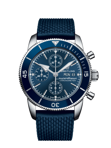 Breitling Superocean Heritage II Chronograph 44 Stainless Steel / Blue / Rubber / Folding A13313161C1S1