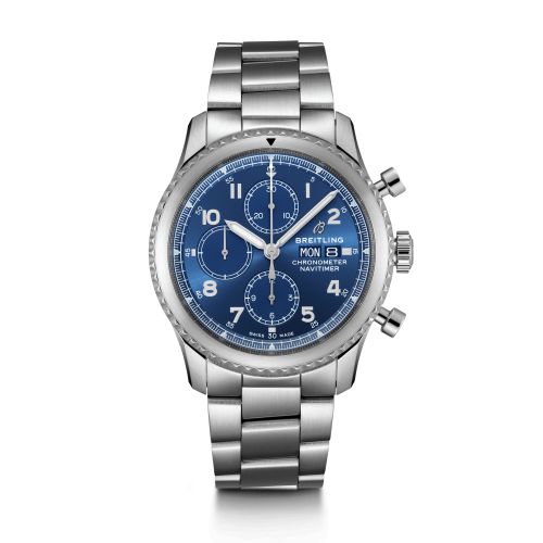 Breitling Navitimer 8 Chronograph 43 Stainless Steel / Blue / Bracelet A13314101C1A1