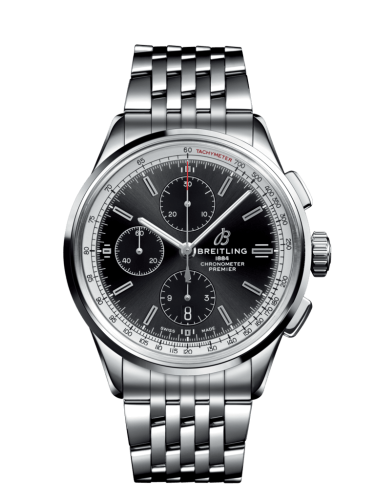 Breitling Premier Chronograph 42 Stainless Steel / Black / Bracelet A1331535B1A1