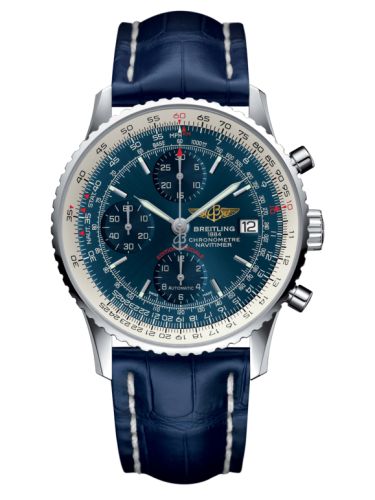 Breitling Navitimer Heritage Stainless Steel / Aurora Blue / Croco A1332412.C942.731P