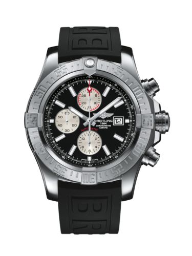 Breitling Super Avenger II Stainless Steel / Volcano Black / Rubber / Pin A13371111B1S2