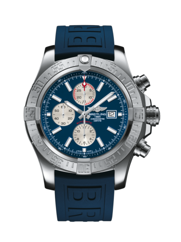 Breitling Super Avenger II Stainless Steel / Mariner Blue / Rubber / Folding A13371111C1S1