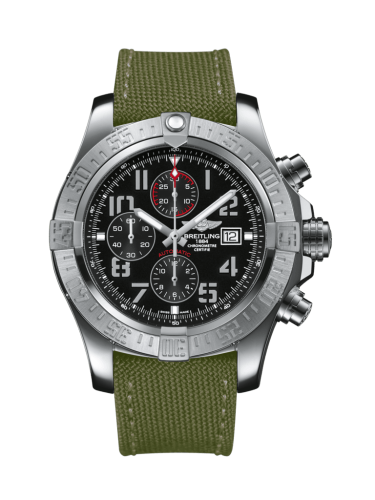 Breitling Super Avenger II Stainless Steel / Volcano Black / Military / Pin A1337111/BC28/105W/A20BA.1