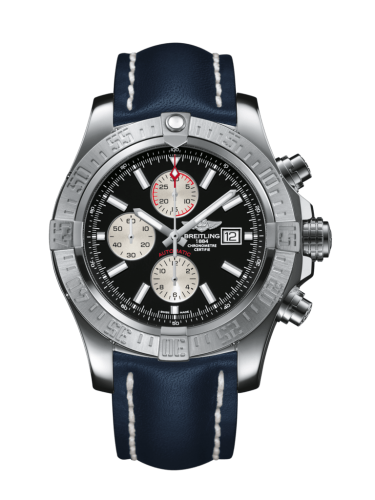 Breitling Super Avenger II Stainless Steel / Volcano Black / Calf / Pin A1337111/BC29/101X/A20BA.1