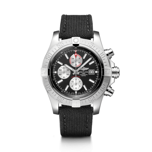 Breitling Super Avenger II Stainless Steel / Volcano Black / Military A1337111/BC29/104W/A20BA.1