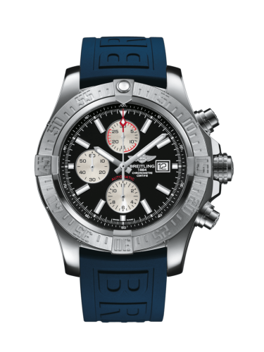 Breitling Super Avenger II Stainless Steel / Volcano Black / Rubber / Pin A1337111/BC29/159S/A20S.1