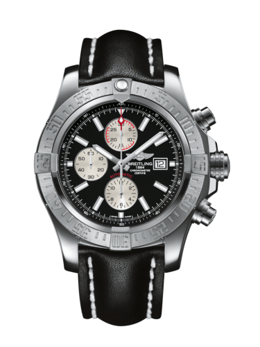 Breitling Super Avenger II Stainless Steel / Volcano Black / Calf / Pin A1337111/BC29/441X/A20BA.1