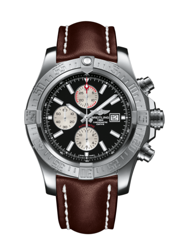 Breitling Super Avenger II Stainless Steel / Volcano Black / Calf / Folding A1337111/BC29/444X/A20D.1