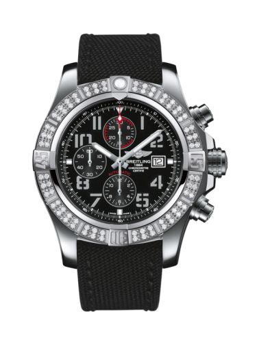 Breitling Super Avenger II Stainless Steel / Diamond / Volcano Black / Military / Pin A1337153/BC28/104W/A20BA.1