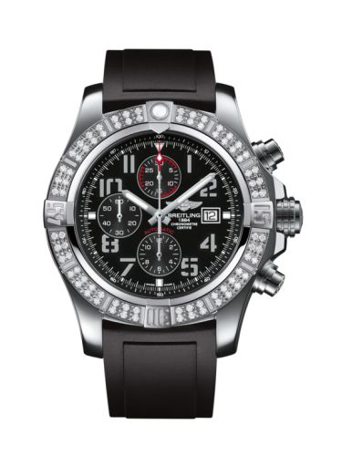 Breitling Super Avenger II Stainless Steel / Diamond / Volcano Black / Rubber / Pin A1337153/BC28/135S