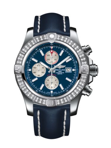 Breitling Super Avenger II Stainless Steel / Diamond / Mariner Blue / Calf / Pin A1337153/C871/101X/A20BA.1