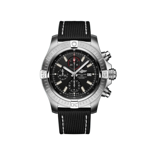 Breitling Avenger Chronograph 48 Stainless Steel / Black / Military / Pin A13375101B1X1