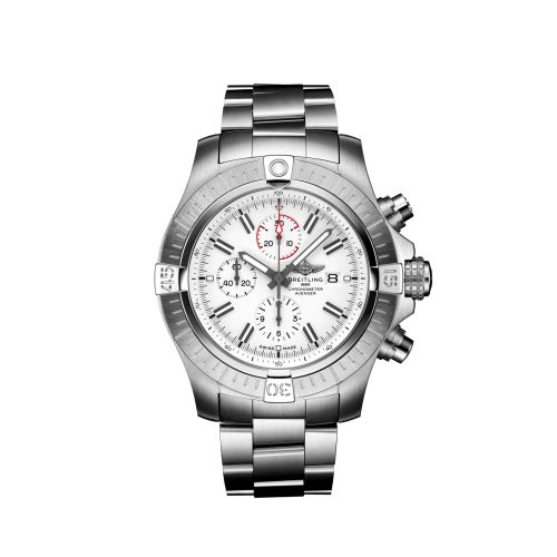 Breitling Avenger Chronograph 48 Stainless Steel / White / Bracelet A133751A1A1A1