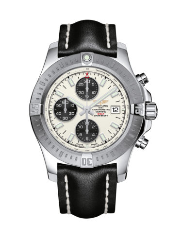 Breitling Colt Chronograph Automatic Stainless Steel / Stratus Silver / Calf / Pin A13388111G1X1