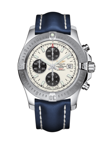 Breitling Colt Chronograph Automatic Stainless Steel / Stratus Silver / Calf / Folding A1338811/G804/112X/A20D.1