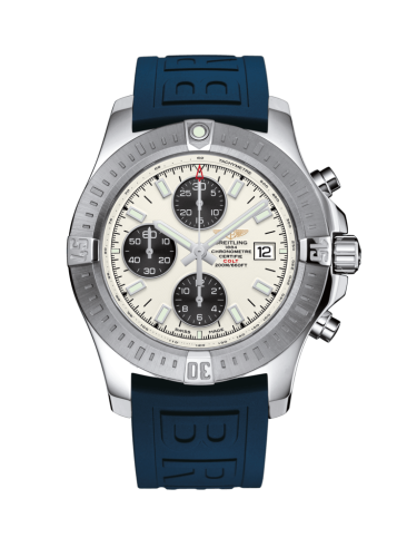 Breitling Colt Chronograph Automatic Stainless Steel / Stratus Silver / Rubber / Folding A1338811/G804/157S/A20D.2