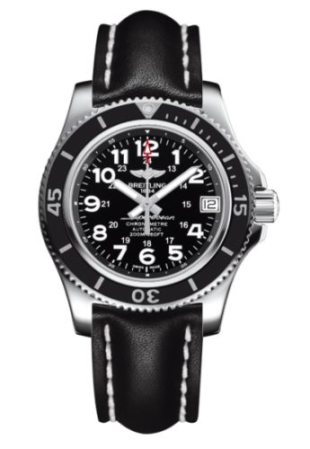 Breitling Superocean II 36 Black / Calf A17312C9.BD91.415X