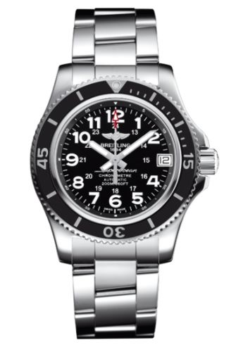 Breitling Superocean II 36 Black / Bracelet A17312C9/BD91/179A