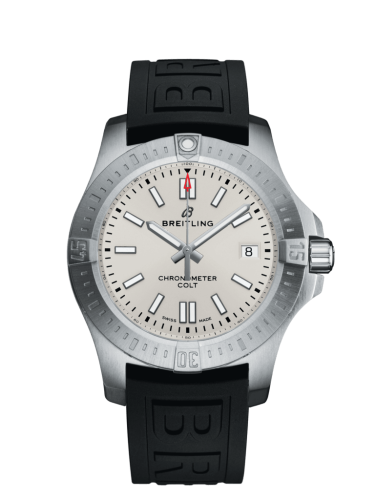 Breitling Chronomat Colt 41 Automatic Silver / Rubber / Folding A17313101G1S1