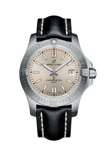 Breitling Chronomat Colt 41 Automatic Silver / Calf / Pin A17313101G1X1