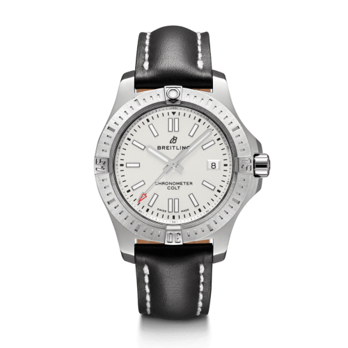 Breitling Chronomat Colt 41 Automatic Silver / Calf / Folding A17313101G1X2