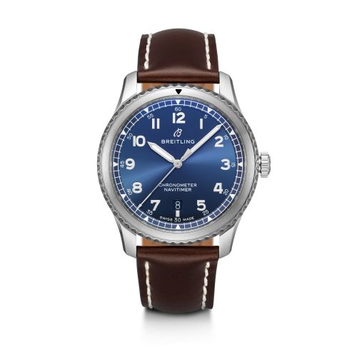 Breitling Navitimer 8 Automatic 41 Stainless Steel / Blue / Brown Calf A17314101C1X1